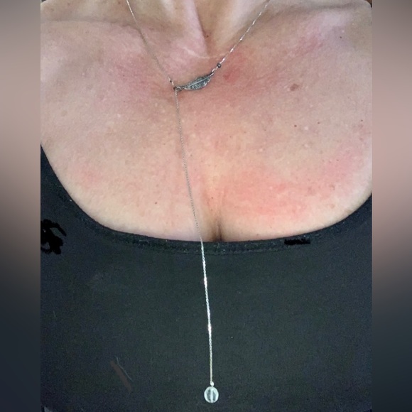 Lariat Diamond Leaf Necklace - Picture 9 of 10